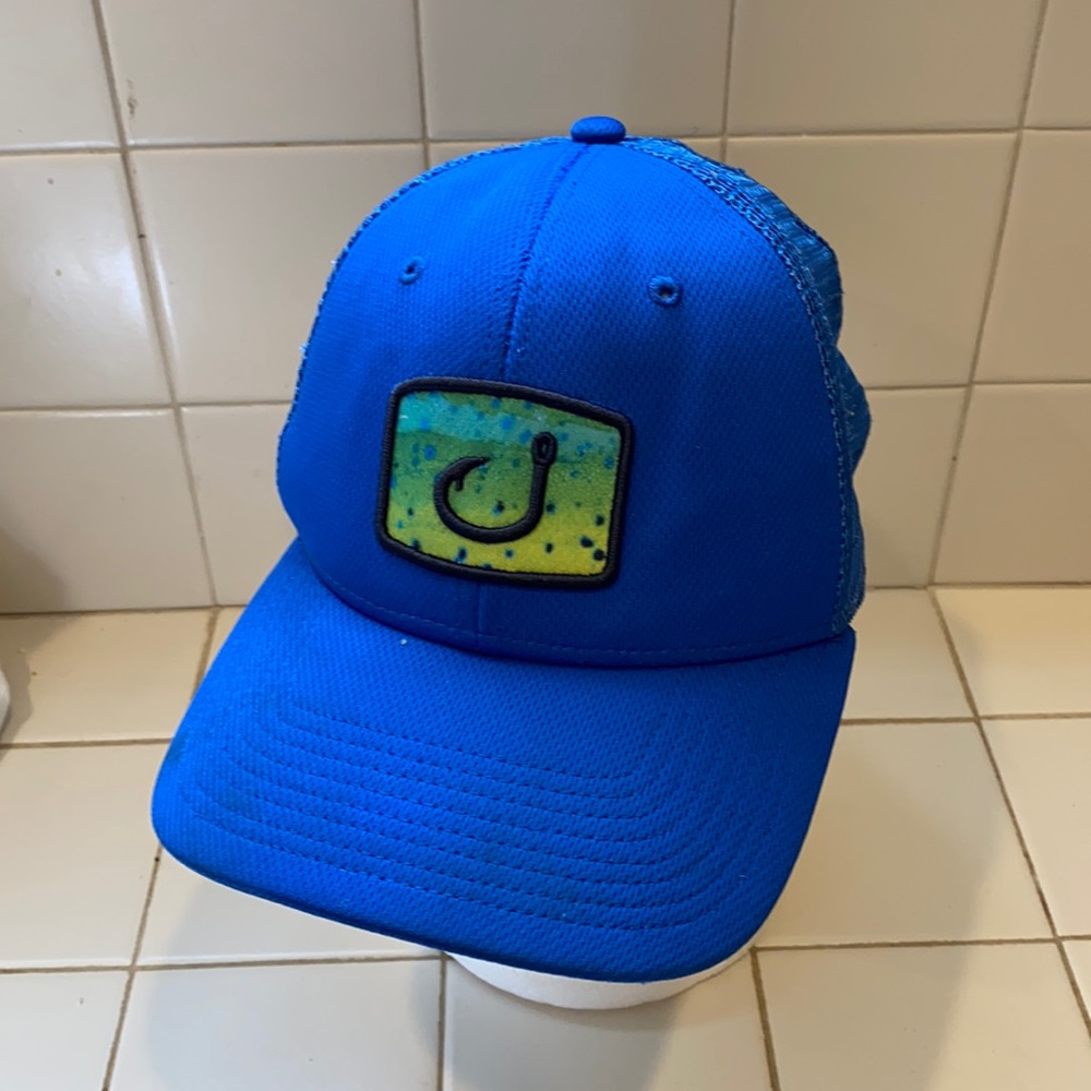 Avid Gear baseball style hat with light spots.